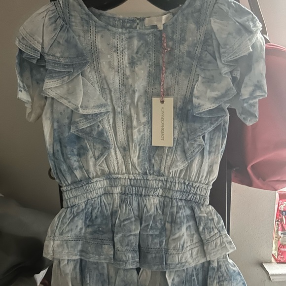 Love shack fancy tie dye blue Natasha dress - Picture 2 of 5